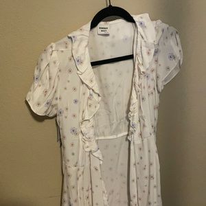 Wrap mini floral dress